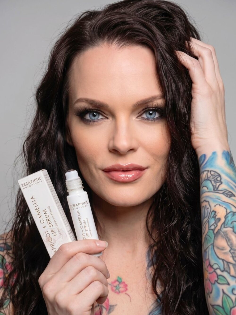 Seraphine Botanicals ✦ Apricot Camellia Lip Serum ✦ Hydrating Roll-On vitamin C